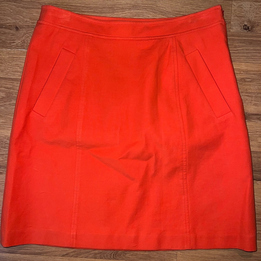Ann Taylor Vibrant Orange Pencil Skirt
